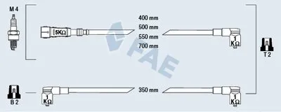 Комплект проводов зажигания FAE купить