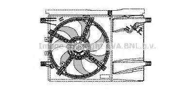 Вентилятор, охлаждение двигателя AVA QUALITY COOLING купить