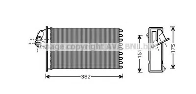 Теплообменник, отопление салона AVA QUALITY COOLING купить