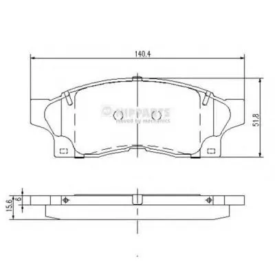 Комплект тормозных колодок, дисковый тормоз NIPPARTS купить