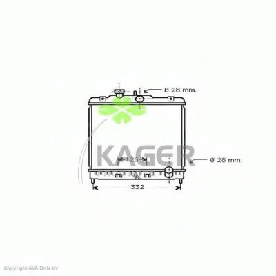 Радиатор, охлаждение двигателя KAGER купить