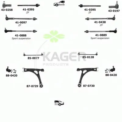 Подвеска колеса KAGER купить