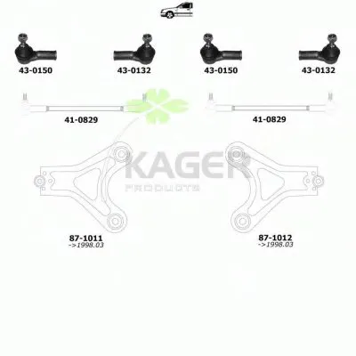 Подвеска колеса KAGER купить