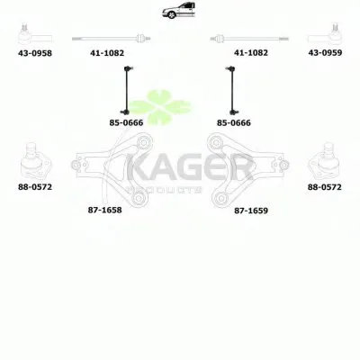 Подвеска колеса KAGER купить