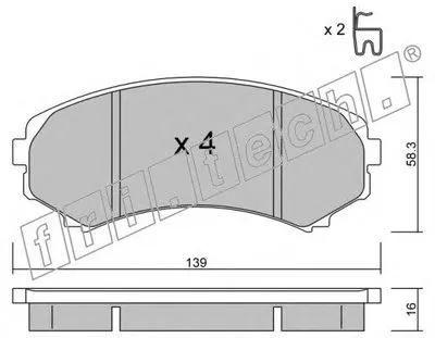 Комплект тормозных колодок, дисковый тормоз fri.tech. купить