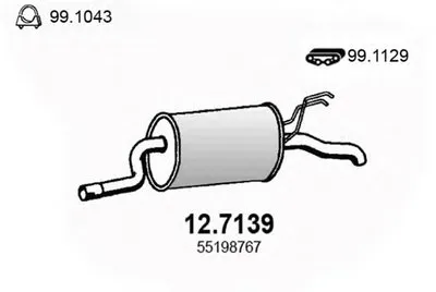 Глушитель выхлопных газов конечный ASSO купить