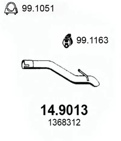 Труба выхлопного газа ASSO купить