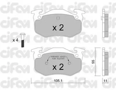 Комплект тормозных колодок, дисковый тормоз CIFAM купить