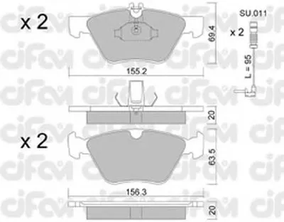 Комплект тормозных колодок, дисковый тормоз CIFAM купить