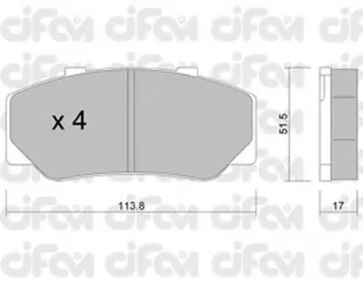 Комплект тормозных колодок, дисковый тормоз CIFAM купить