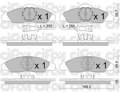 Комплект тормозных колодок, дисковый тормоз CIFAM купить