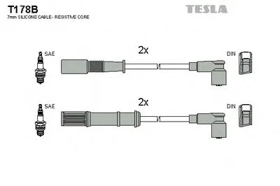 Комплект проводов зажигания TESLA купить