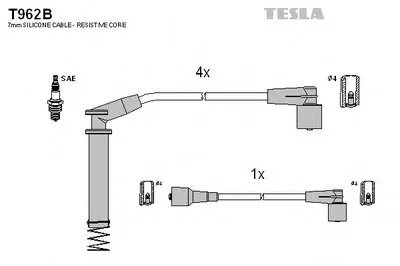 Комплект проводов зажигания TESLA купить