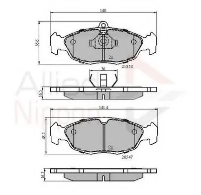 Комплект тормозных колодок, дисковый тормоз ANL Braking COMLINE купить
