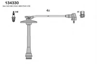 Комплект проводов зажигания Hueco HITACHI купить