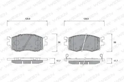 Комплект тормозных колодок, дисковый тормоз WEEN купить
