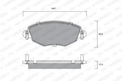 Комплект тормозных колодок, дисковый тормоз WEEN купить