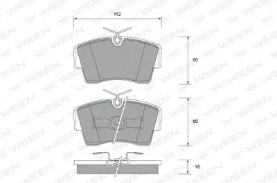 Комплект тормозных колодок, дисковый тормоз WEEN купить
