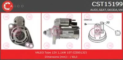 Стартер GENUINE SERIES CASCO купить