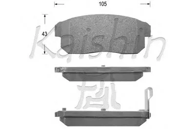 Комплект тормозных колодок, дисковый тормоз KAISHIN купить