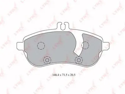 Комплект тормозных колодок, дисковый тормоз LYNXauto купить