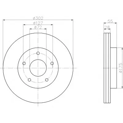 Тормозной диск PRO HELLA PAGID купить