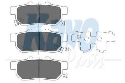 Комплект тормозных колодок, дисковый тормоз KAVO PARTS купить