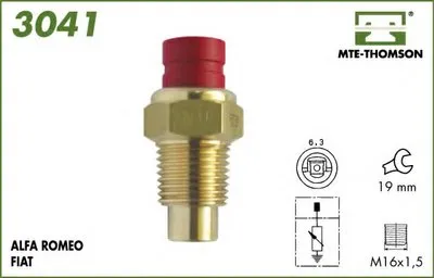 Датчик, температура охлаждающей жидкости MTE-THOMSON купить