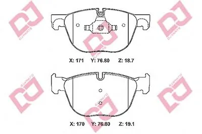 Комплект тормозных колодок, дисковый тормоз DJ PARTS купить