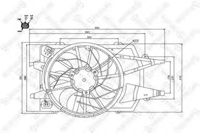 Вентилятор, охлаждение двигателя STELLOX купить