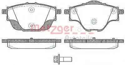 Комплект тормозных колодок, дисковый тормоз METZGER купить