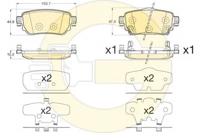 Комплект тормозных колодок, дисковый тормоз GIRLING купить