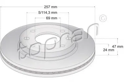 Тормозной диск COATED TOPRAN купить