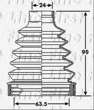 Пыльник, приводной вал FIRST LINE купить