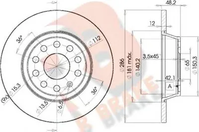 Тормозной диск R BRAKE купить
