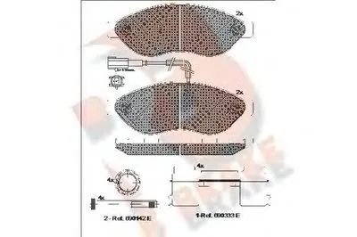 Комплект тормозных колодок, дисковый тормоз R BRAKE купить