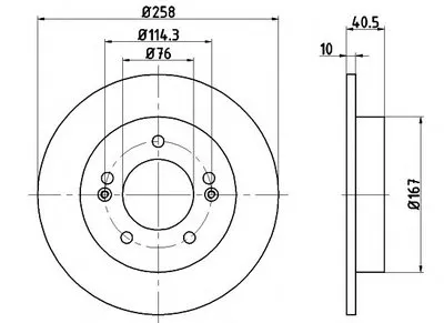 Тормозной диск PRO HELLA купить
