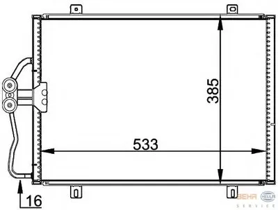 Конденсатор, кондиционер BEHR HELLA SERVICE HELLA купить
