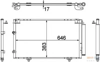 Конденсатор, кондиционер BEHR HELLA SERVICE HELLA купить
