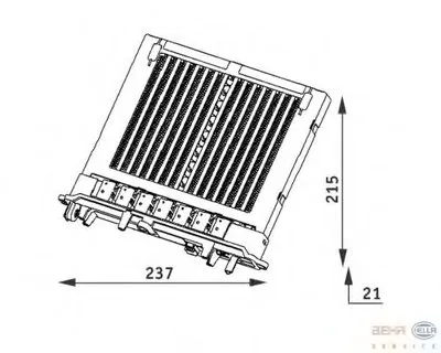Теплообменник, отопление салона BEHR HELLA SERVICE HELLA купить