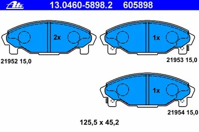 Комплект тормозных колодок, дисковый тормоз ATE купить