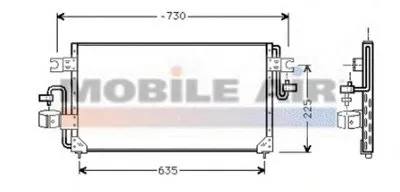 Конденсатор, кондиционер VAN WEZEL купить