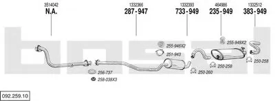 Система выпуска ОГ BOSAL купить