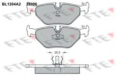 Комплект тормозных колодок, дисковый тормоз FTE купить