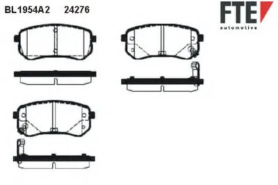 Комплект тормозных колодок, дисковый тормоз FTE купить