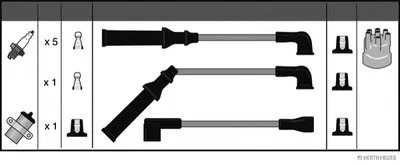 Комплект проводов зажигания HERTH+BUSS JAKOPARTS купить