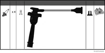 Комплект проводов зажигания HERTH+BUSS JAKOPARTS купить