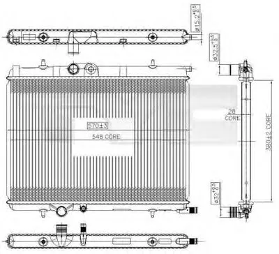 Радиатор, охлаждение двигателя TYC купить