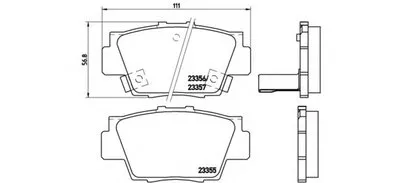 Комплект тормозных колодок, дисковый тормоз BREMBO купить