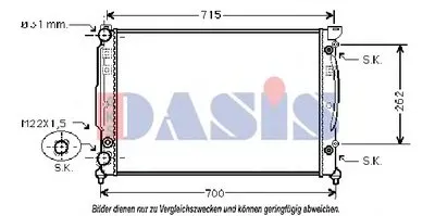 Радиатор, охлаждение двигателя AKS DASIS купить